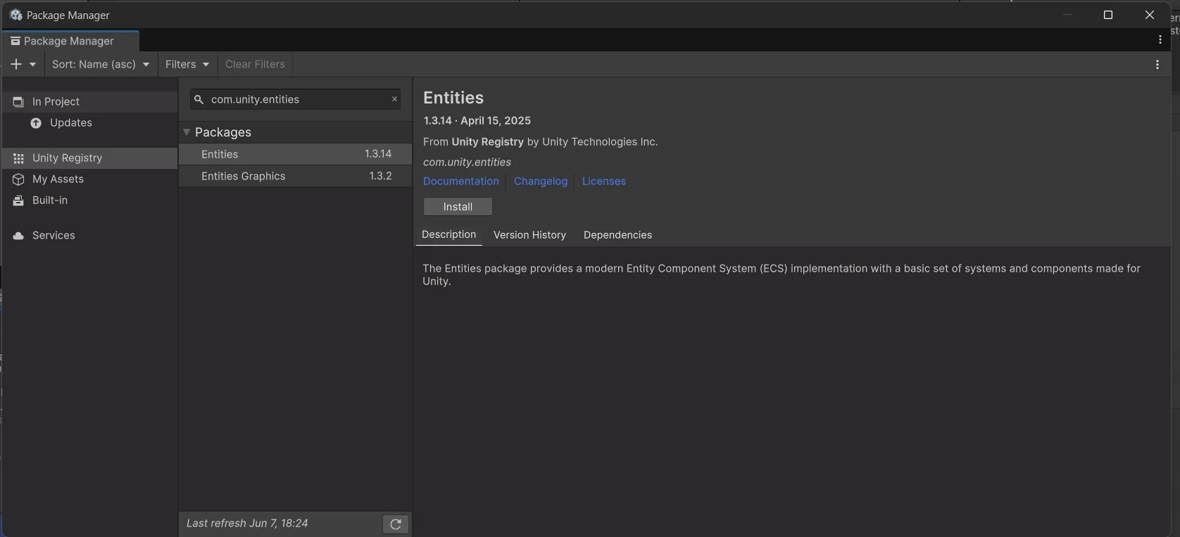 Unity Package Manager