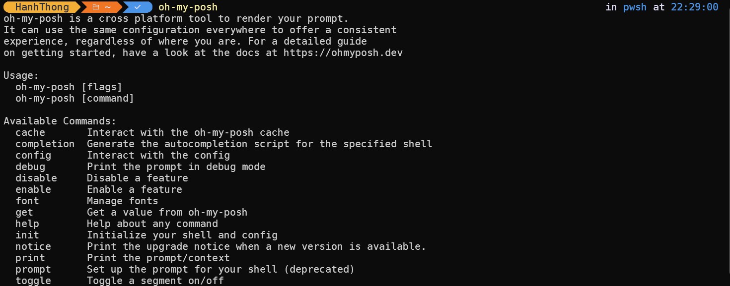 How to make Powershell more friendly with Oh My Posh